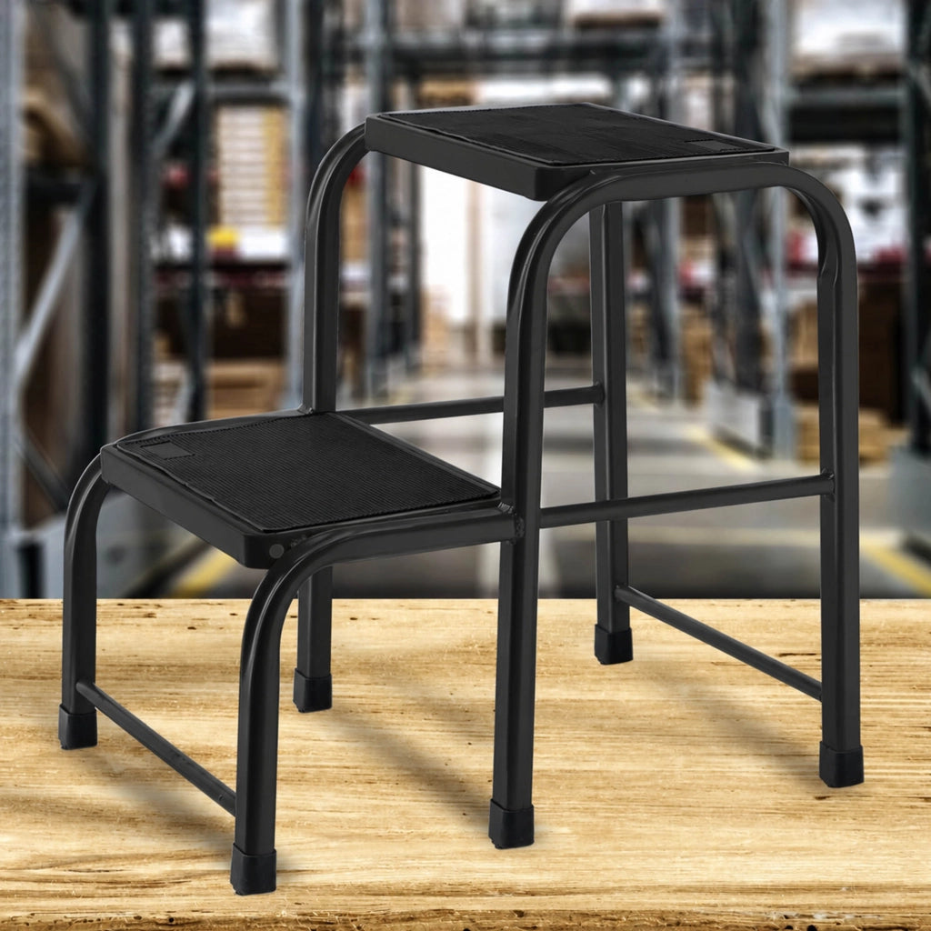 KADAX Scaletta Sgabello Scala a gradini per uso domestico Sgabello antiscivolo Portata massima 150 kg