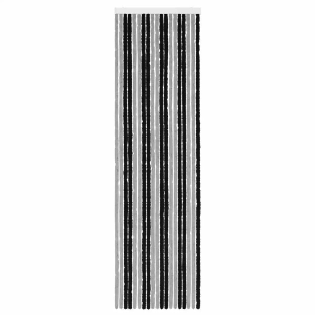 Tenda per insetti in chenille Grigio e Nero 56 x 200 cm 100% PP 42034422