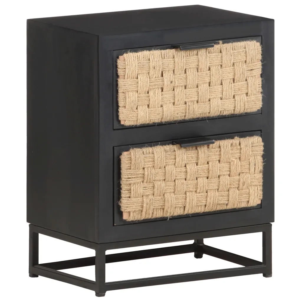 Comodino-Tavolino da notte 40x30x50 cm in Legno Massello di Mango 992267