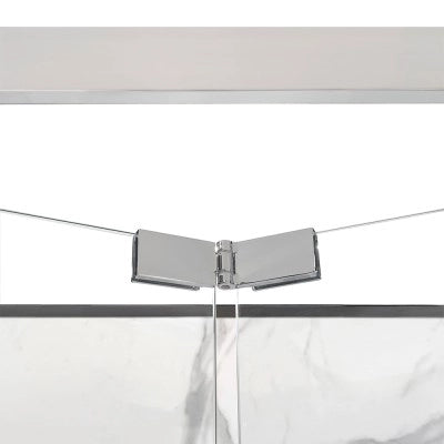 Box doccia 70x80 cm con porta a soffietto trasparente H 200 cm Ted