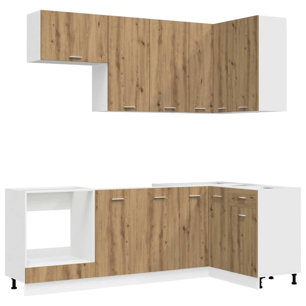 Unità Cucina LYON 8 pcs Rovere Artigianale Legno ingegnerizzato 3438438