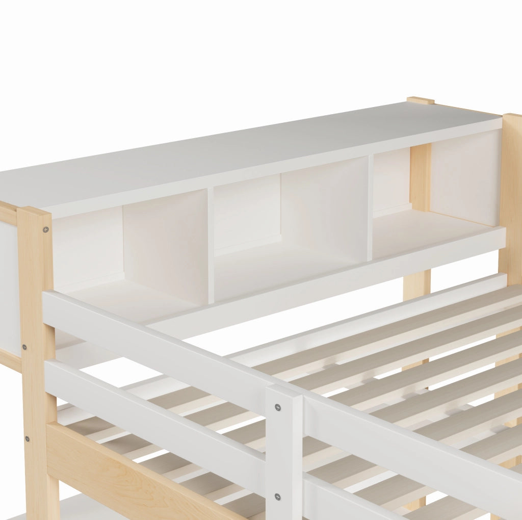 Letto a soppalco 140x200 cm con scrivania e armadio