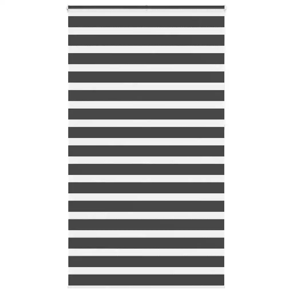 Tenda a Rullo Zebra Nero Larghezza Tessuto 125,9 cm Poliestere