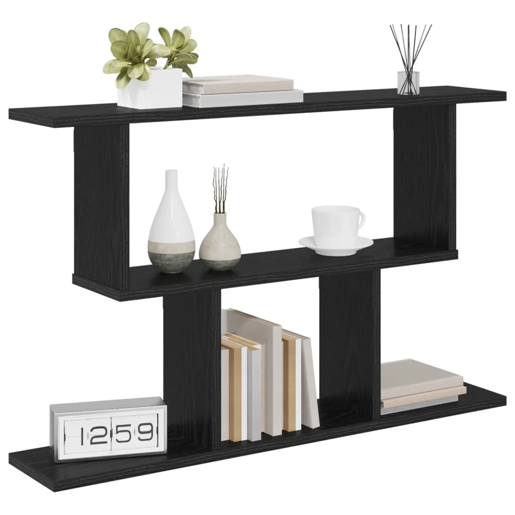 Scaffale da parete Rovere Nero 80 x 15 x 50,5 cm 8012285