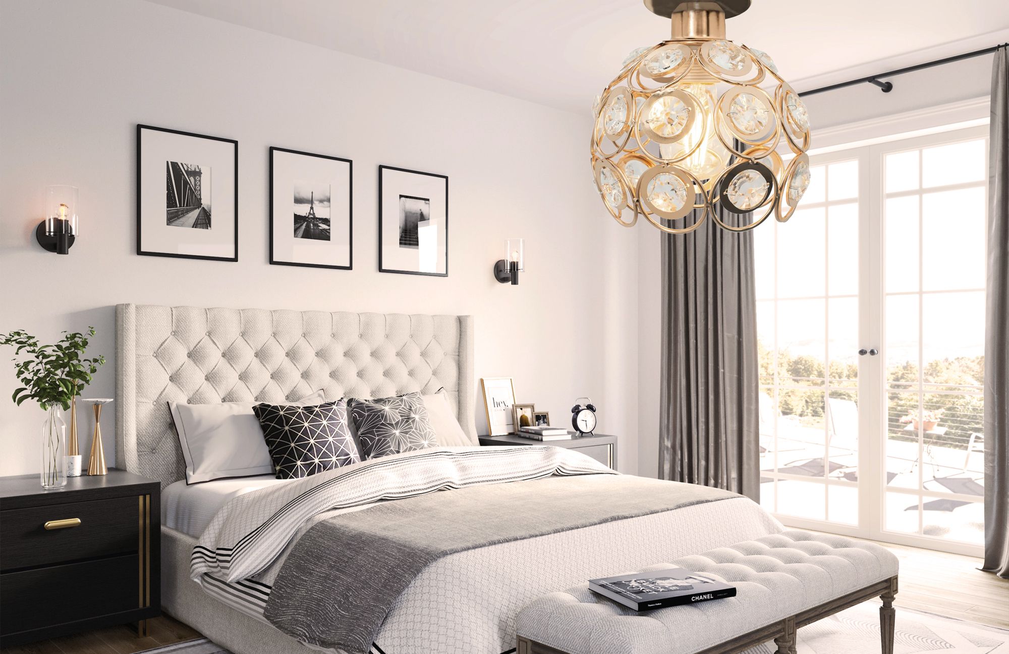 Lampada Elegante Da Soffitto APP205-1C Cristallo Oro