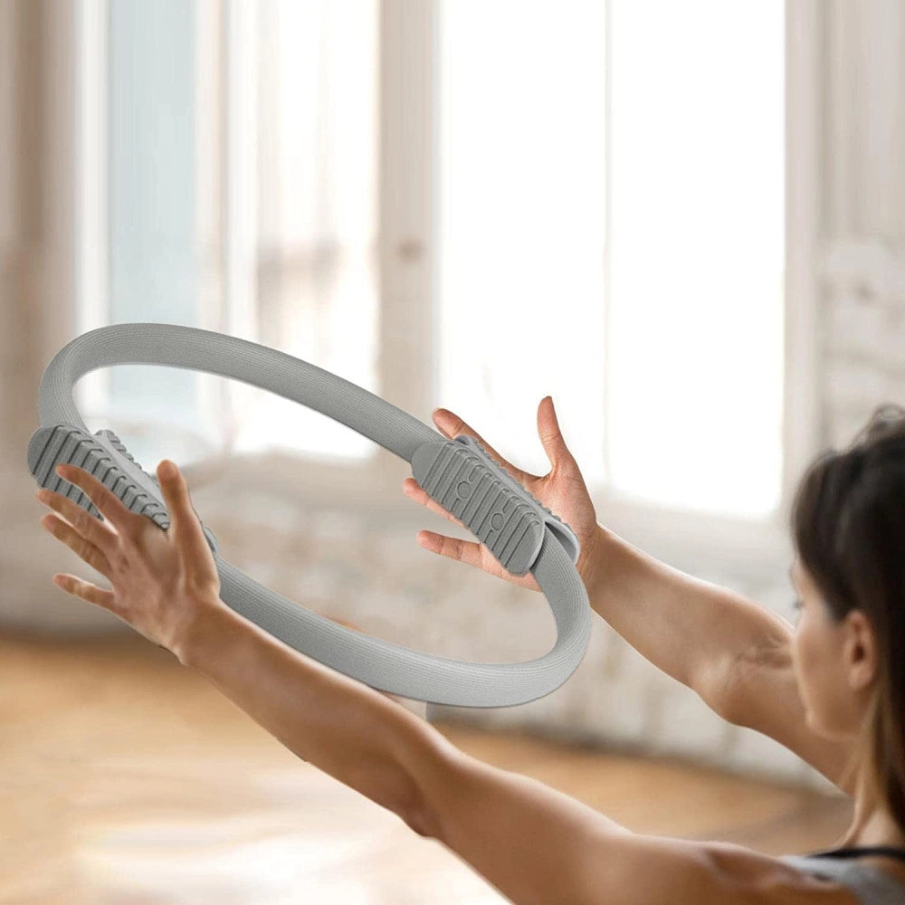 Trade Shop - Cerchio Fitness Anello Ring Pilates Magic Circle Anello Yoga Doppia Presa Power -