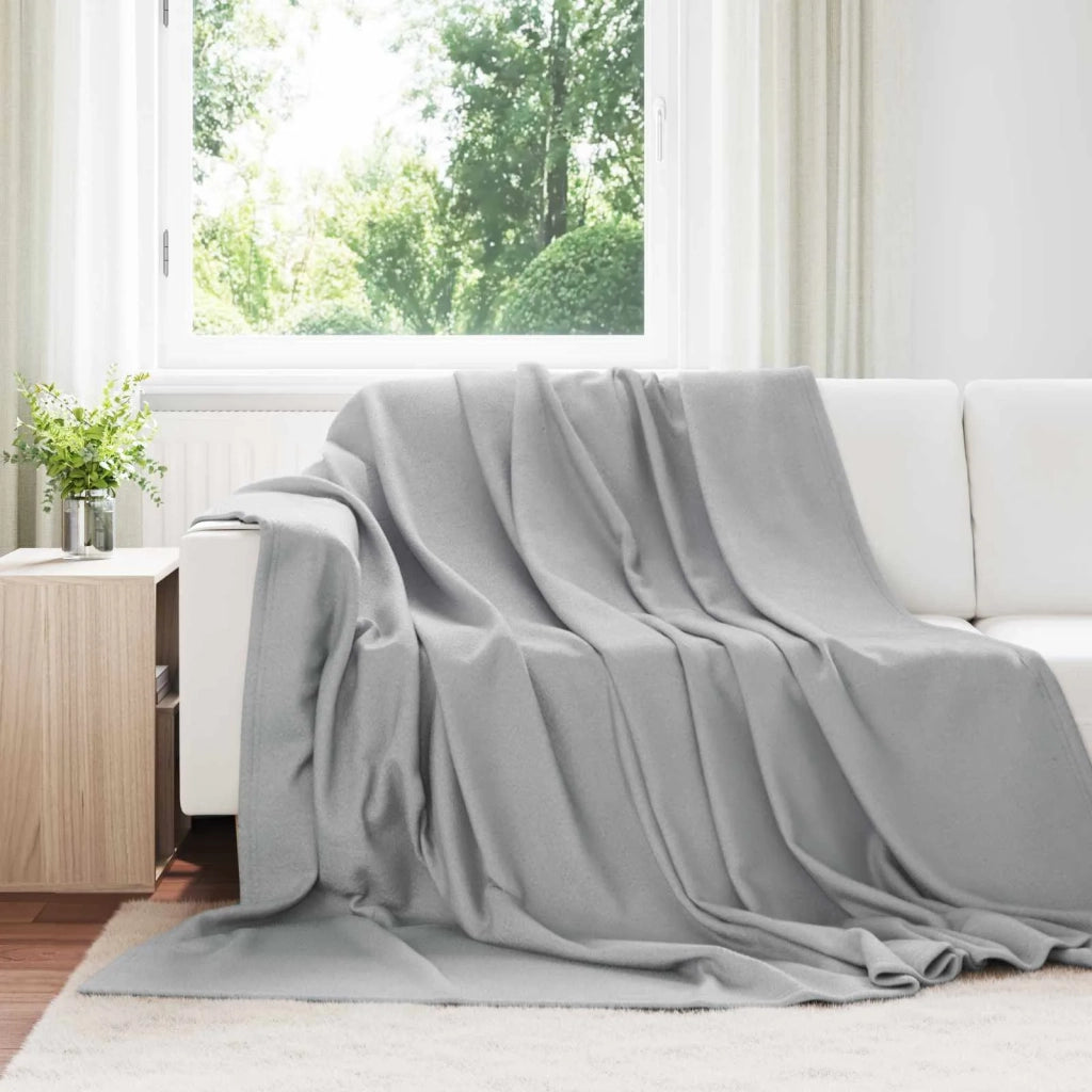 Coperte da Pile 6 pz Grigio 270 x 240 cm Panno