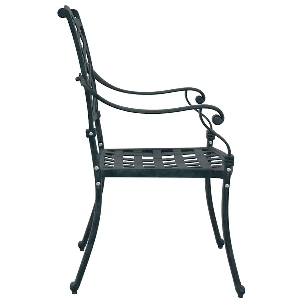 Sedia da Giardino 2 pcs Verde 56 x 55 x 92.5cm Alluminio 42002377