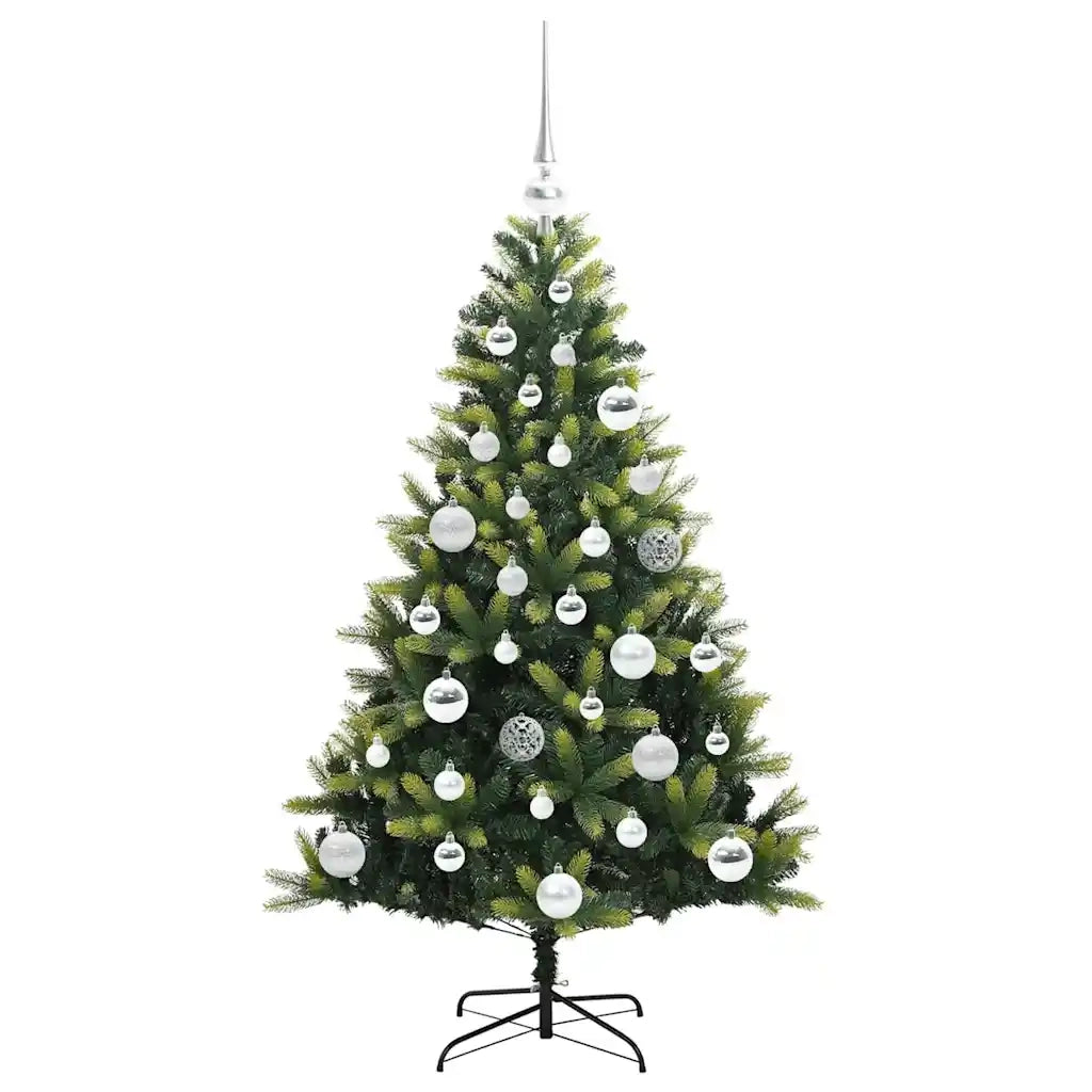 Albero di Natale Artificiale Pieghevole 150 LED Verde 120 cm 3395978