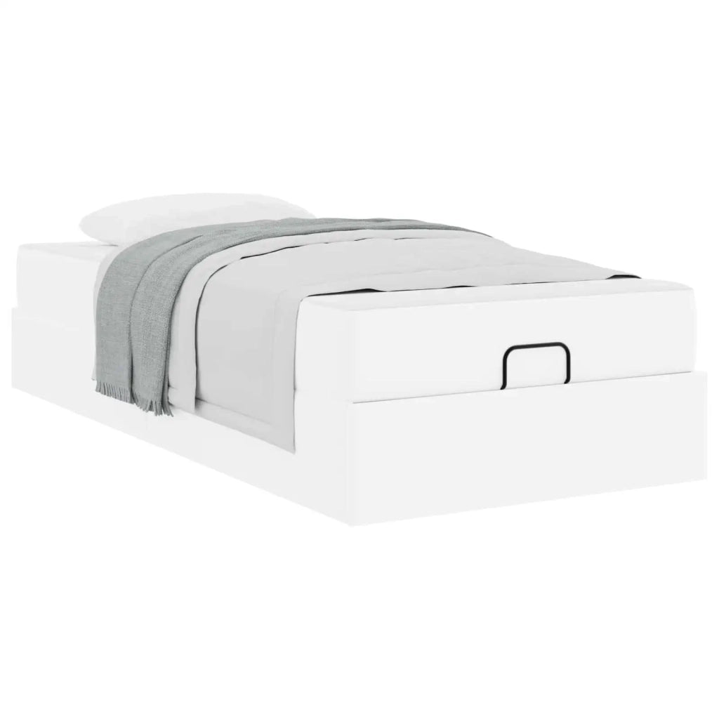 Struttura letto con materasso Altro 2 pcs-Giroletto Bianco PVC