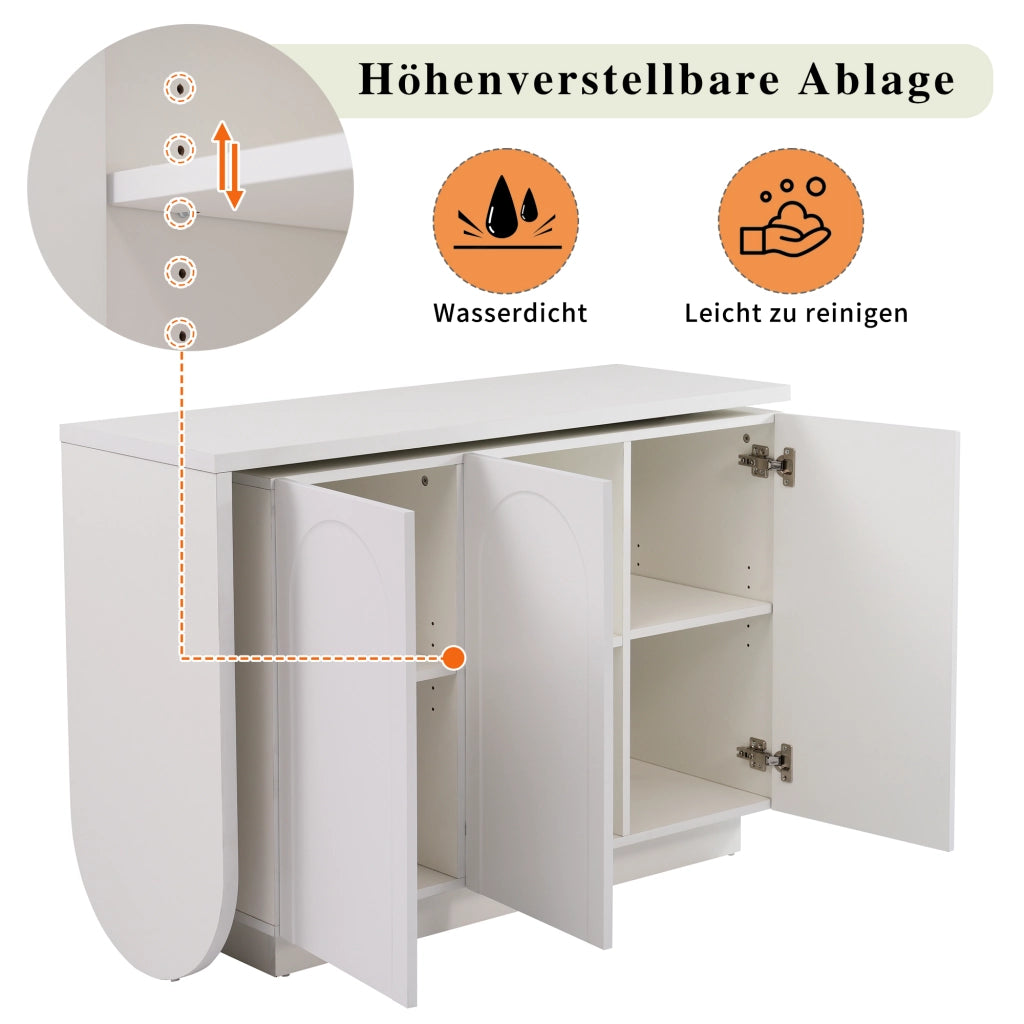 Scrivania pieghevole multifunzionale con armadietti, piano girevole a 360° e ripiani regolabili bianco 110 × 40 × 75 cm
