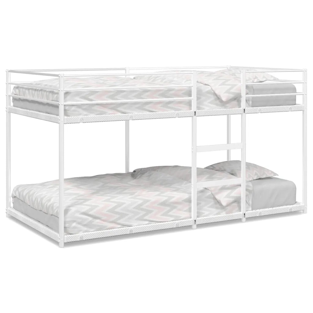 Letto a Castello senza Materasso Bianco 75x190 cm in Acciaio 4019881