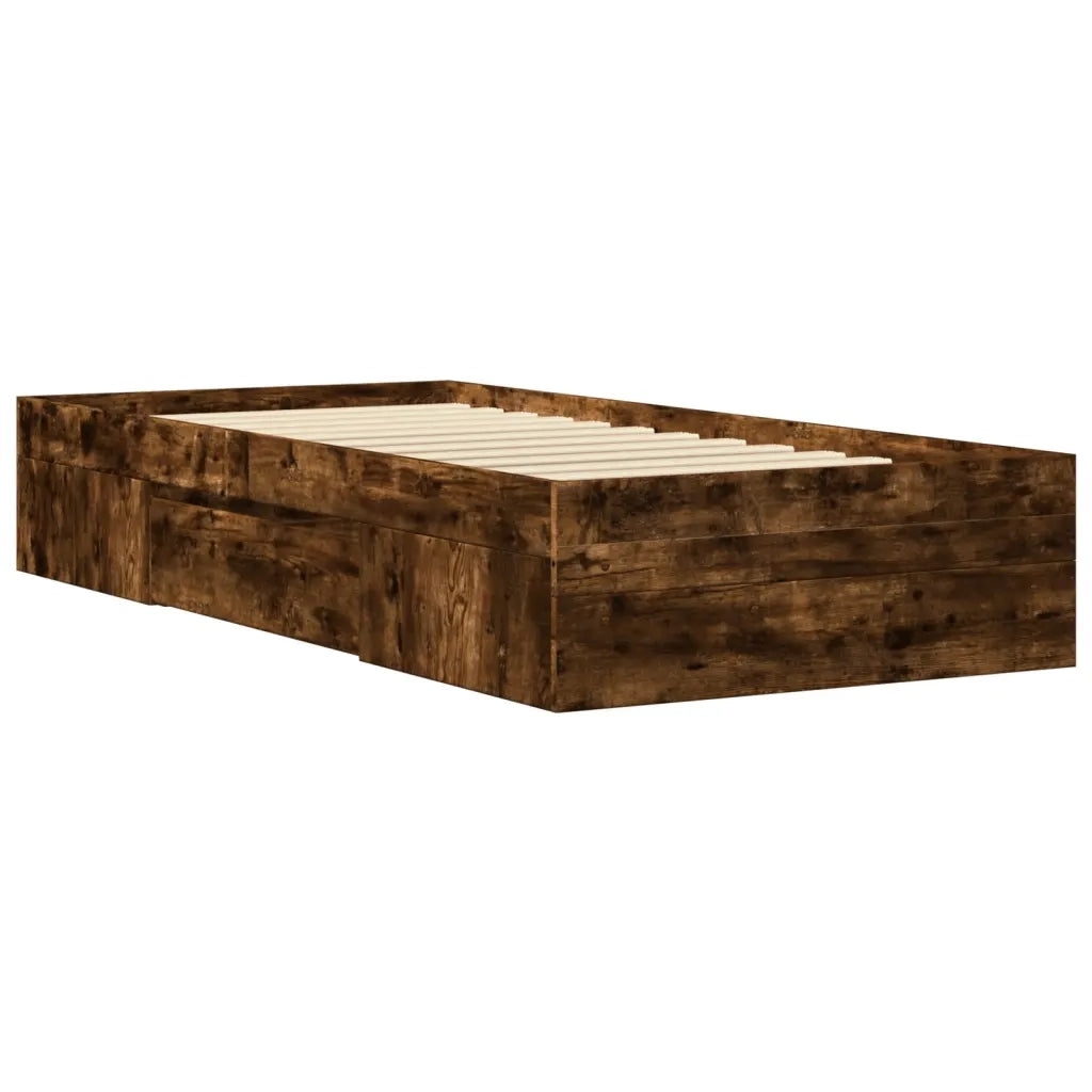 Giroletto senza Materasso Rovere Fumo 100x200 cm in Truciolato 3295489
