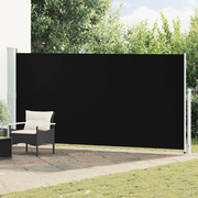 Tenda Laterale Retrattile per Patio-Tenda parasole per balcone 180x500 cm Nera