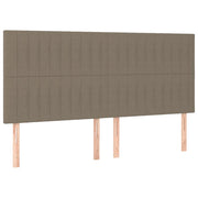 Testiera | Testata per letto Tortora 160x5x118/128 cm Tessuto