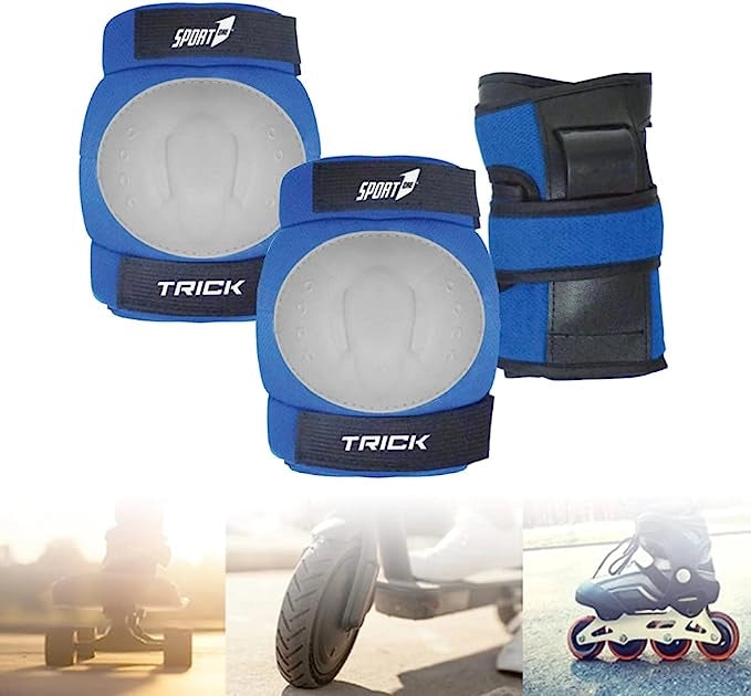Protezione Ginocchiere Gomitiere e Protezione Polso per Pattini a Rotella,Skateboard, Bicicletta, Hoverboard e Altri Spo
