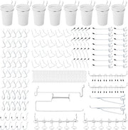 Pannello da attacco con 170 ganci - Accessori per pannelli da attacco - Chiavi da attacco - Contenitori di archiviazione - Resistente allo shock - Acciaio inossidabile - Set di archiviazione