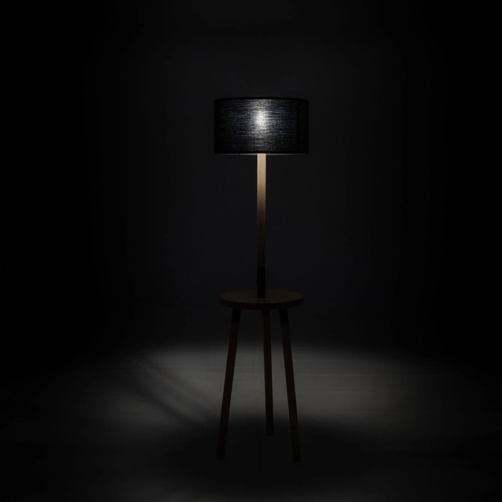 Lampada da terra IRIS nero