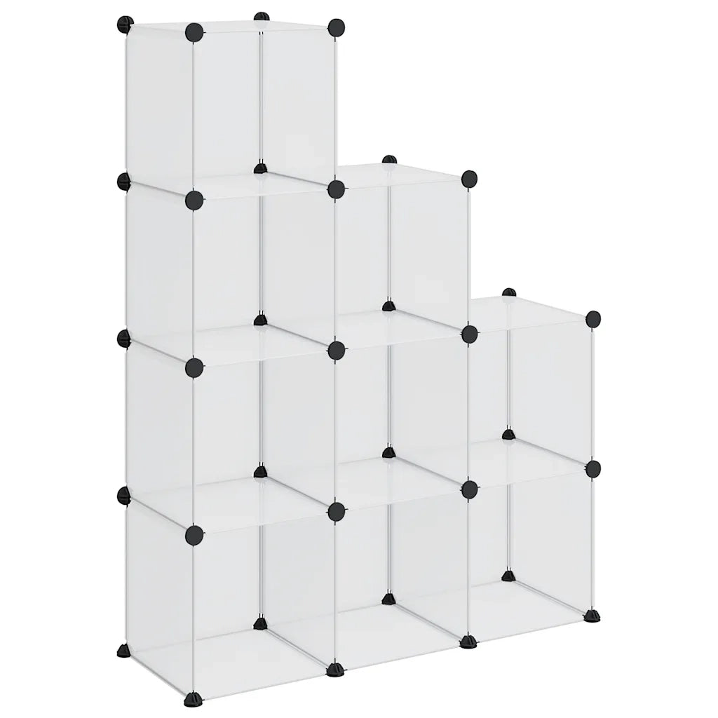 Organizzatore Portaoggetti con 9 Cubi Trasparenti in PP 340551