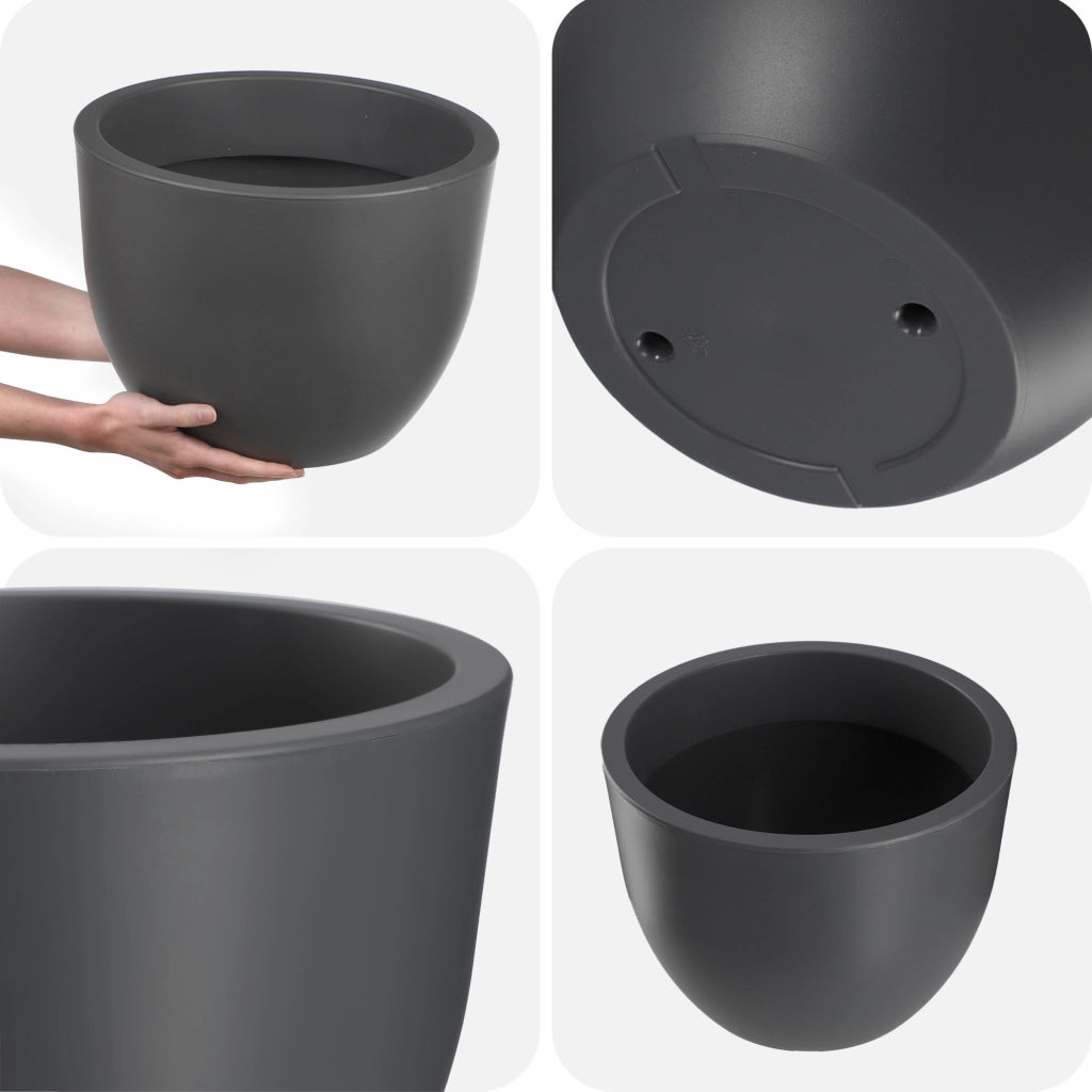 Copertura per vaso da fiori KADAX, rotonda, 35 cm, grigia.