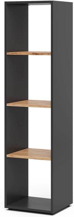 Scaffale Ludus, Nero, 142.5 x 36.2 cm, per la conservazione e la presentazione di libri e scatole