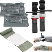 Tourniquet 4-in-1 - Kit di emergenza per ferite - 650 mm Tourniquet + 6" Tourniquet per emergenza - Cura delle ferite in caso di - Kit di pronto soccorso per emergenze esterne - Adatto per camminare, arrampicata, sport, arrampicata su roccia, campeggio