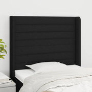 Testiera ad Orecchio Nera 103x16x118/128 cm in Tessuto 3119712
