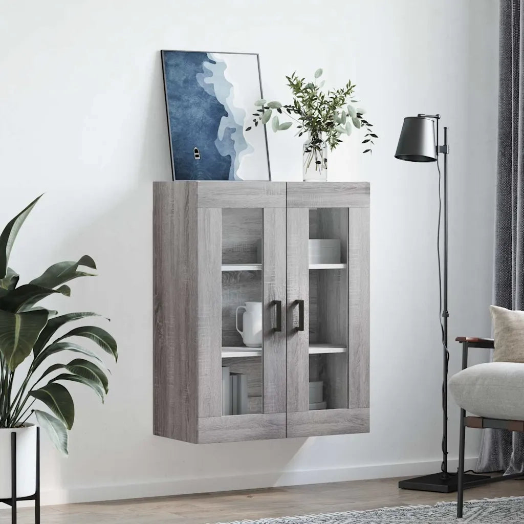 Mobile a Parete Grigio Sonoma 69,5x34x90 cm 828482