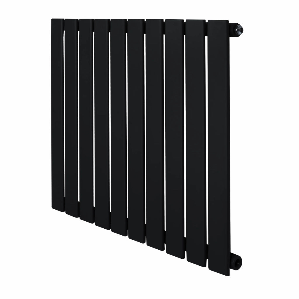 Radiatore Orizzontale Design Piatto Colonna Singola Nero 600x700 mm