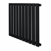 Radiatore Orizzontale Design Piatto Colonna Singola Nero 600x700 mm