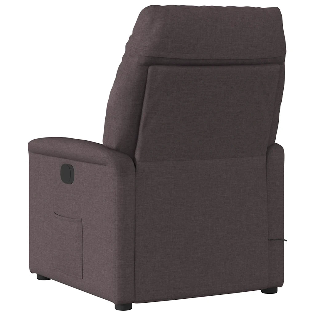 Poltrona Elettrica Reclinabile Marrone Scuro in Tessuto 3303017