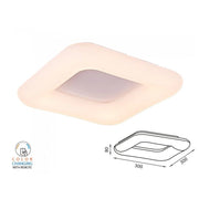 Plafoniera Led Da Soffitto Moderna CCT Quadrata 300X300mm 26W Dimmerabile Telecomando 3 In 1 SKU-3970
