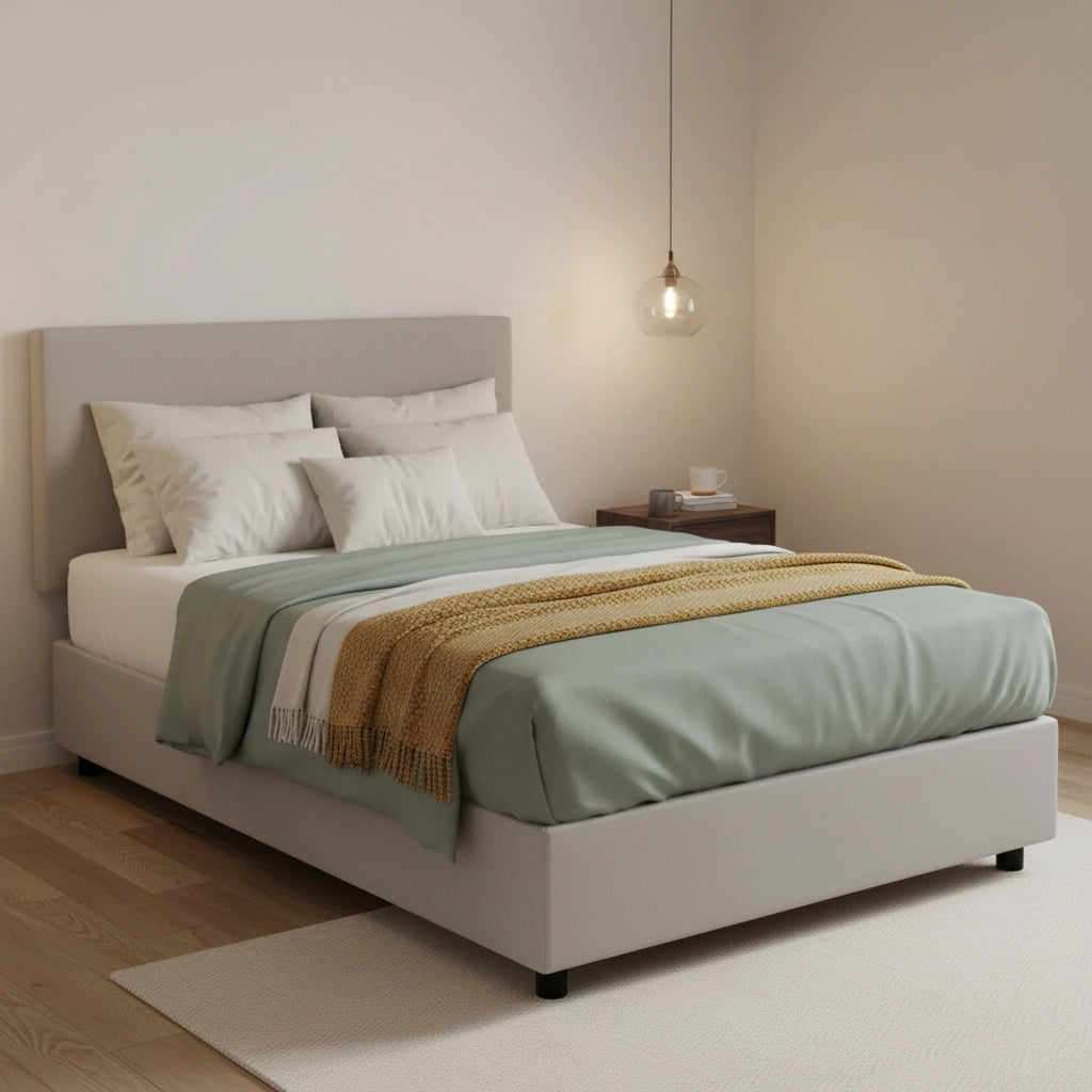 Ariba, Letto Piazza e Mezza Sfoderabile Made in Italy, Bianco