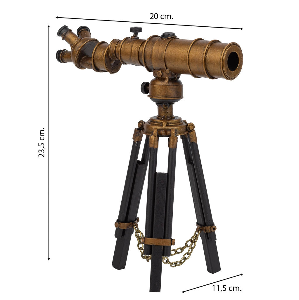 Telescopio in metallo marrone 20x11,5x23,5h