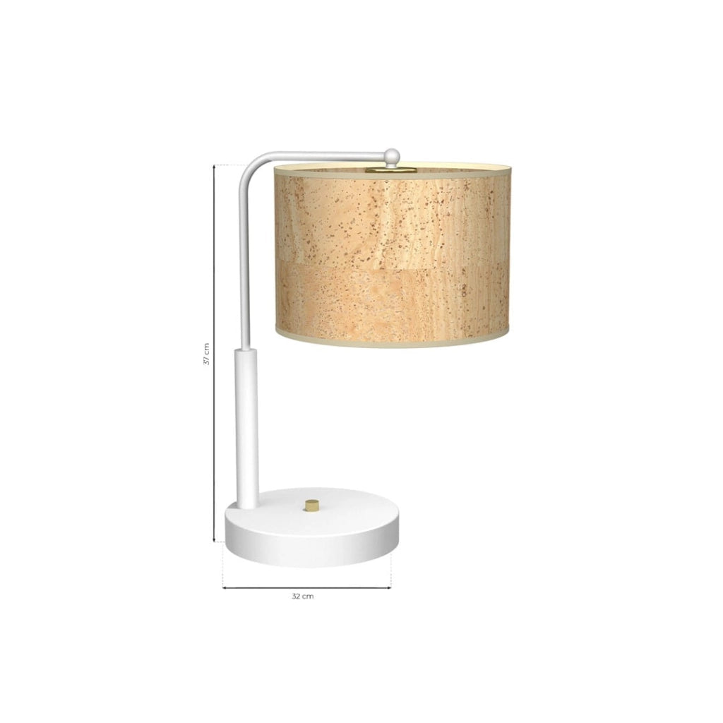 Lampada da tavolo Milagro CORK bianco/sughero 1xE27 60W