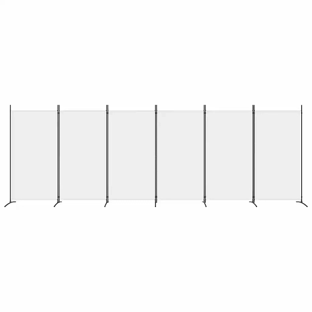 Divisorio a 6 Pannelli Bianco 520x180 cm Tessuto 350270