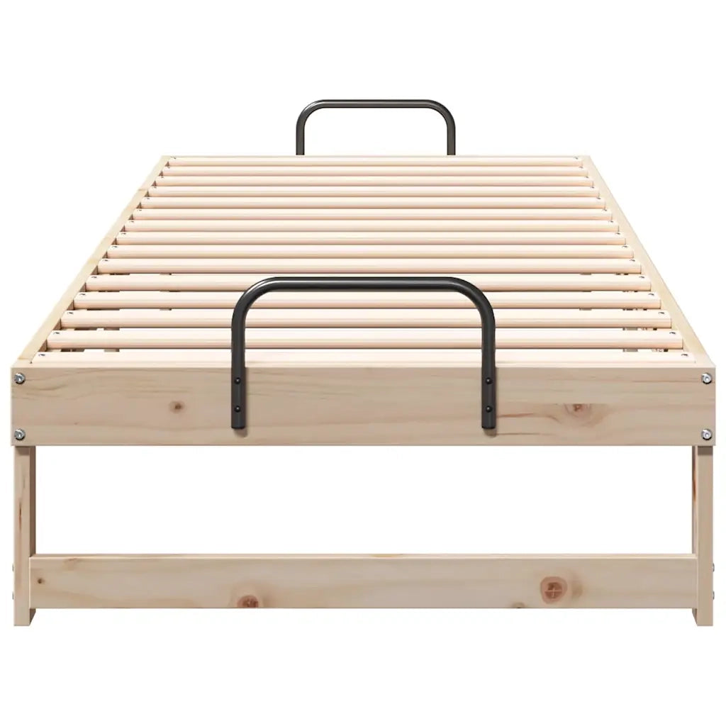 Struttura del letto Marrone 90 x 210 cm Pino massello 873160