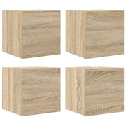 Mobili Porta TV a Parete 4pz | Armadietto TV | Mobile Porta TV Rovere Sonoma 30,5x30x30 cm