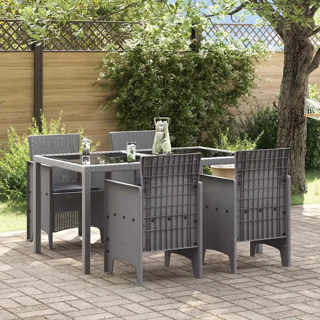 Sedia da Giardino 4 pz | Sedie da Esterno Grigio chiaro 53 x 49 x 85 cm