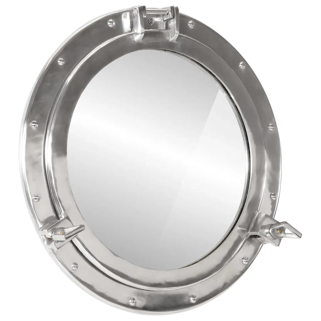 Specchio da Parete Design OblÃ² Ã˜50 cm in Alluminio e Vetro