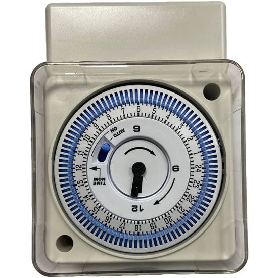 TIMER ORARIO ANALOGICO 230V 16A GUIDA DIN C/RISERVA DI CARICA