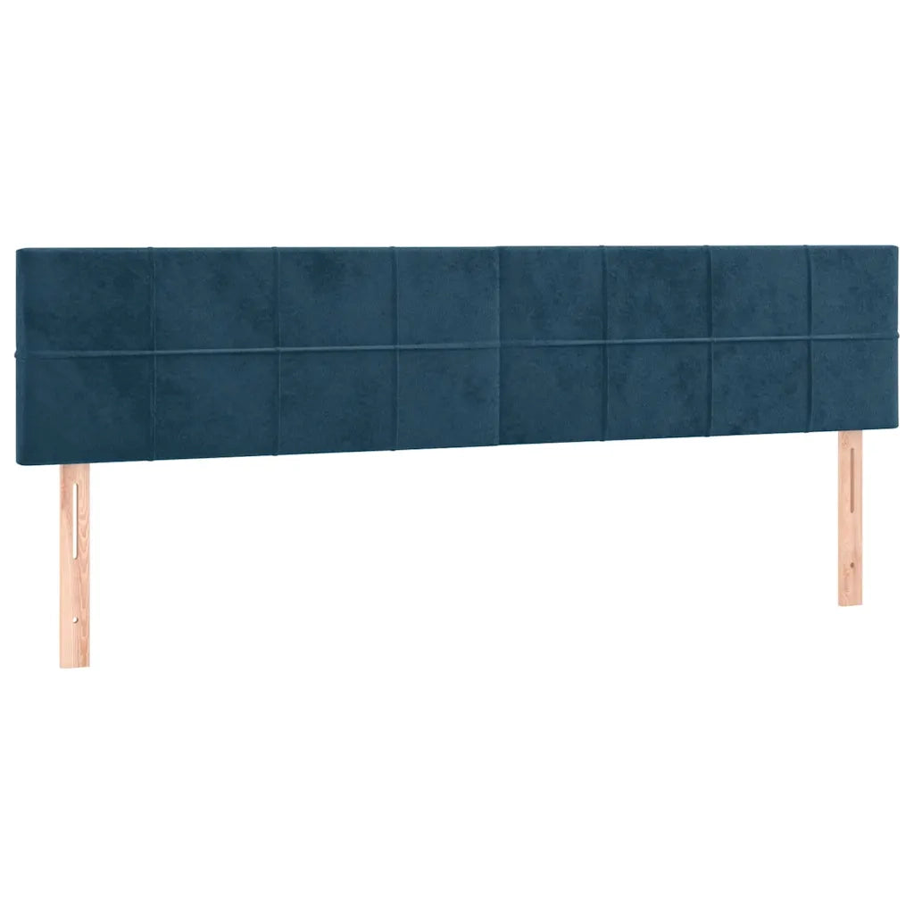 Giroletto a Molle con Materasso Blu Scuro 180x200 cm in Velluto