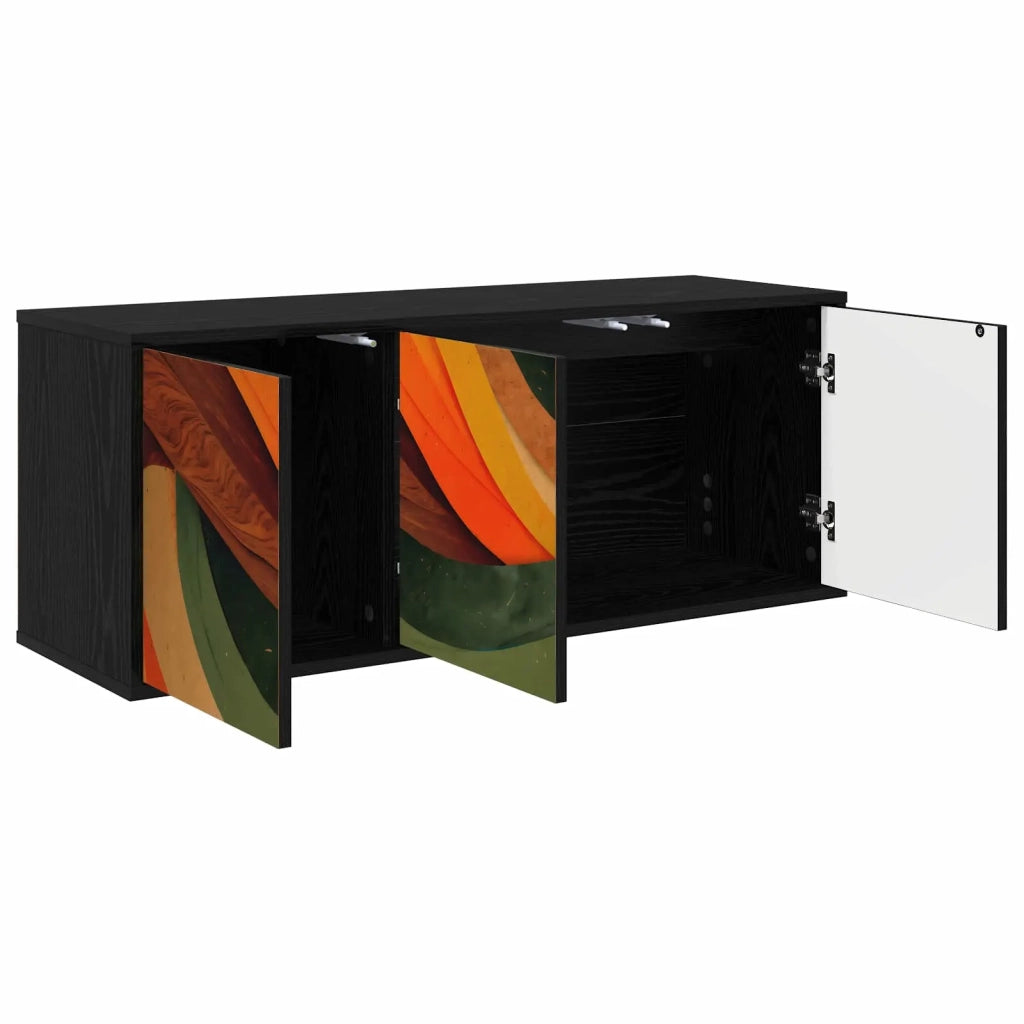 Mobile TV da Parete BONN 102 x 33 x 40 cm Rovere Nero 8007174