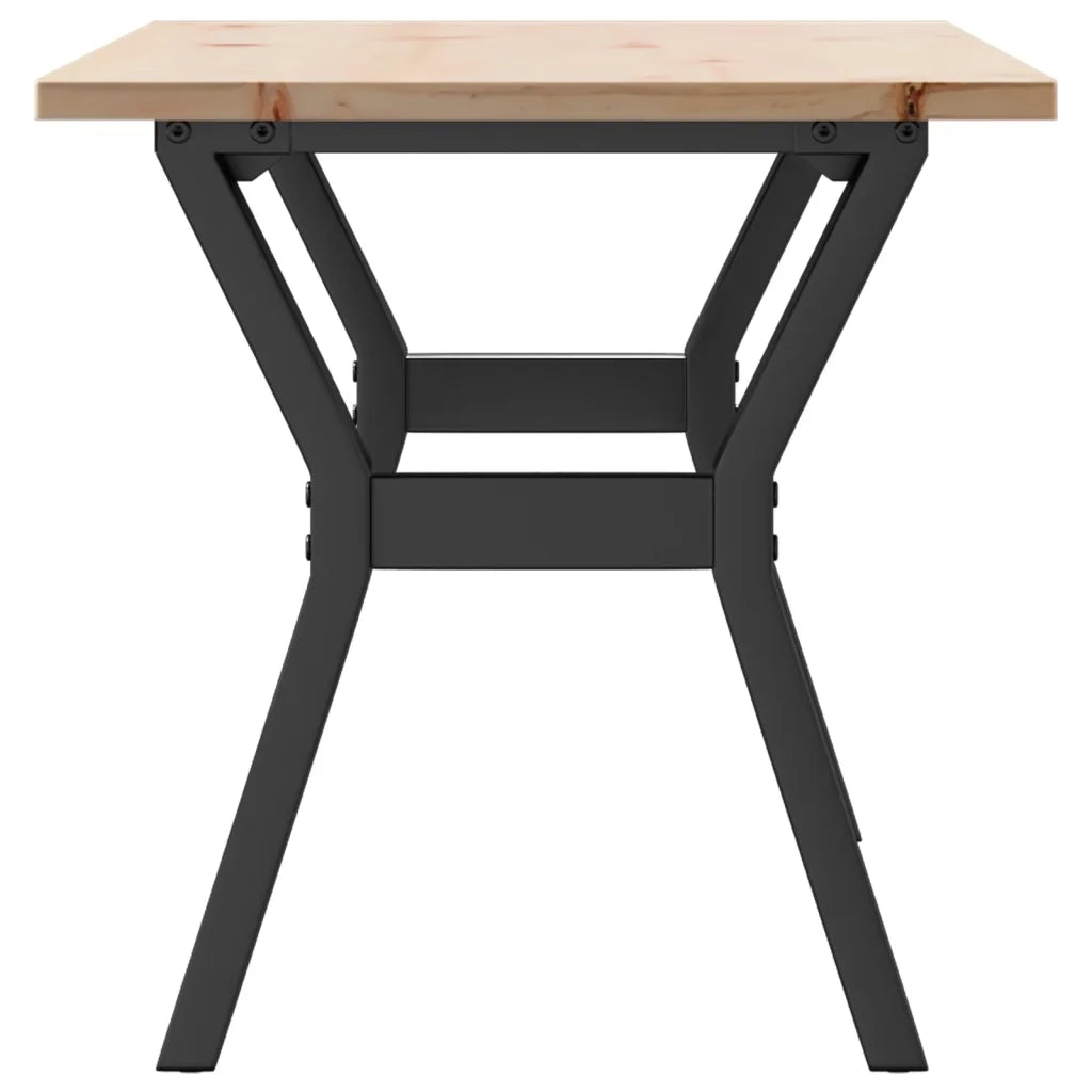 Tavolino Salotto Telaio a Y-Tavolino da soggiorno 100x50x45 cm Legno Pino e Acciaio