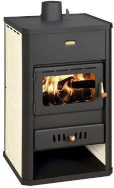Stufa a legna con forno per impianto di riscaldamento centralizzato Prity FGW15