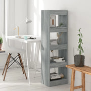 Libreria Divisorio-Scaffale per Libri-Mobile di Stoccaggio Grigio Sonoma 40x30x135 cm
