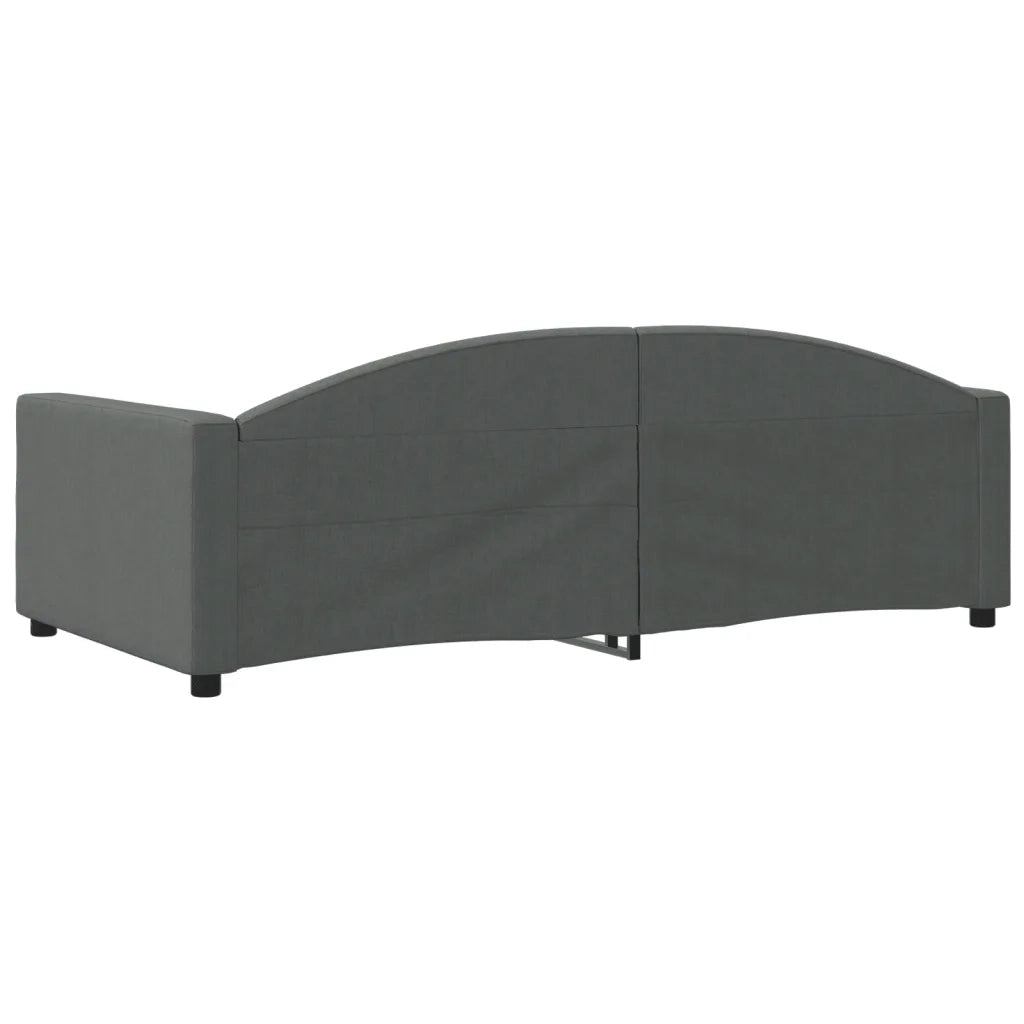 Letto da Giorno Grigio Scuro 100x190 cm in Tessuto