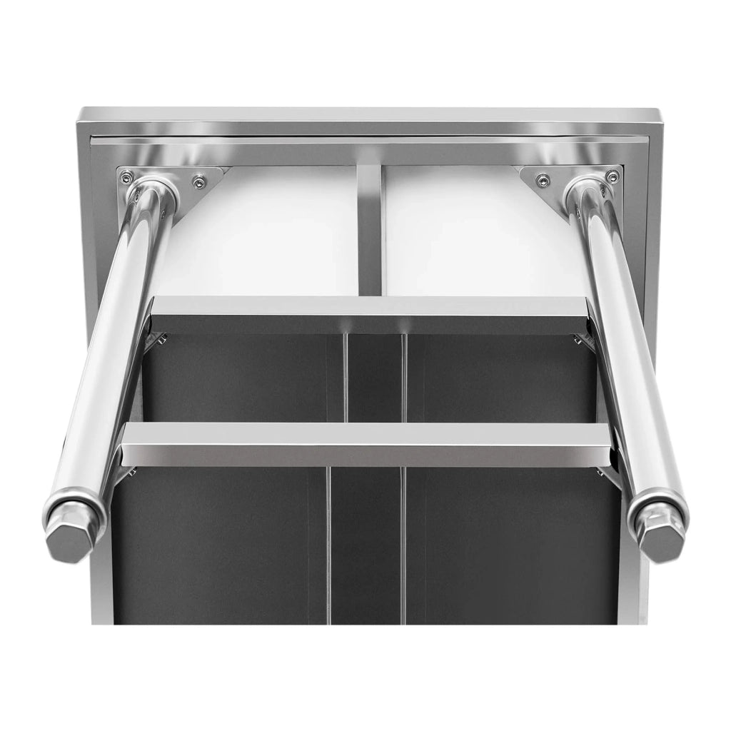 Tavolo da lavoro in acciaio inox - 70 x 180 cm - 600 kg - 3 livelli professionali 14_0005081