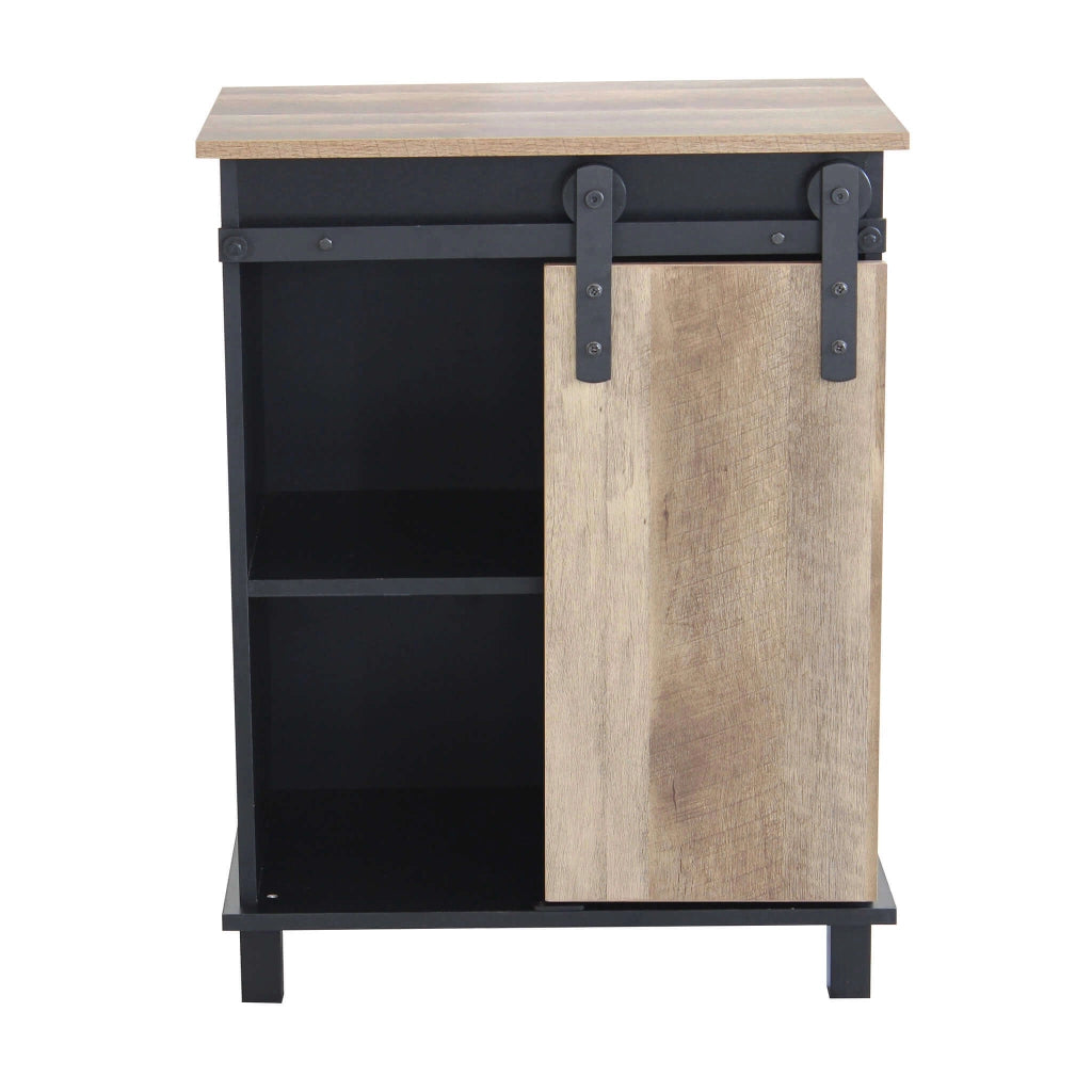 MOBILE XAVIER IN LEGNO E FERRO CON ANTA SCORREVOLE 60 X 40 X H78 CM