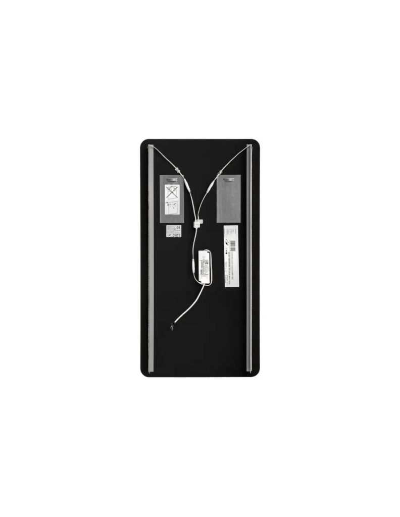 Specchio da bagno rettangolare 40 x 80 cm con angoli arrotondati e LED IP44